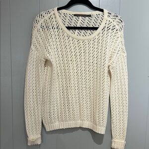 Feel the Piece Cream Open-Knit Sweater Size OS